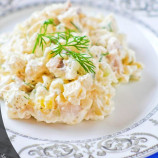 Salad with herring and potatoes Salad with herring and potatoes