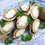 Pancakes with cream cheese and garlic Pancakes with cream cheese and garlic