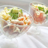 Cocktail salad with ham and apples Cocktail salad with ham and apples