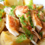 Chicken with potatoes baked in «sleeve»