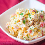 Crab salad with corn