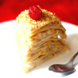 Pancake cake with walnuts and bananas Pancake cake with walnuts and bananas