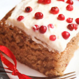 Christmas soft piparkook with cream frosting