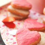Cookies «Hearts» with marzipan Valentine’s Day