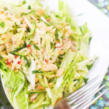 Cucumber salad, apples with honey — lemon dressing Cucumber salad, apples with honey — lemon dressing
