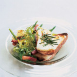 Halloumi salad, pancetta and beans Halloumi salad, pancetta and beans