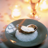 Oysters with camembert mousse