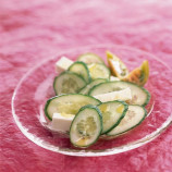 Cucumber salad with feta cheese