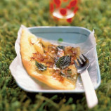 Cake with anchovy and onion Cake with anchovy and onion