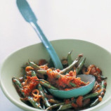 Green beans with tomatoes and garlic Green beans with tomatoes and garlic