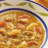 Broth with chicken and pasta Broth with chicken and pasta