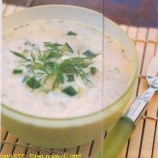Milk soup with yogurt, cucumber and dill Milk soup with yogurt, cucumber and dill