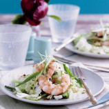 Shrimp in the Asian salad with mint and cabbage Shrimp in the Asian salad with mint and cabbage