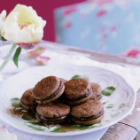 Cookies with chocolate ganache filling Cookies with chocolate ganache filling