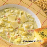 Potato soup with pesto Potato soup with pesto