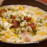 Stew with potatoes, corn and cheese Stew with potatoes, corn and cheese