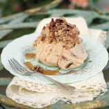Coffee pavlova cake with cappuccino cream Coffee pavlova cake with cappuccino cream