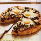 Florentine pizza with eggs