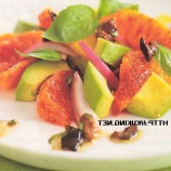 Avocado salad with oranges and dressing Avocado salad with oranges and dressing