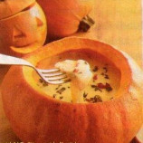 Cheese fondue in a pumpkin Cheese fondue in a pumpkin