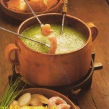 Fondue with dill and seafood Fondue with dill and seafood