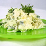 Salad of cabbage and cucumbers